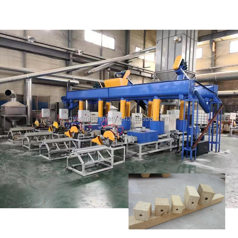 Wood Block Press Machine for Hot Pressing Wood Board Saw Cutter Wood Pallet Feet