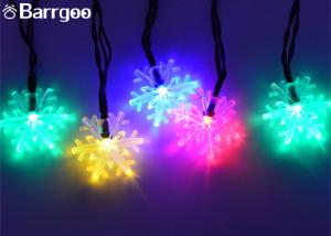 Quality 6M Snowflake Solar Powered Outdoor Xmas Tree Lights , Multi Colored Led Christmas Lights wholesale