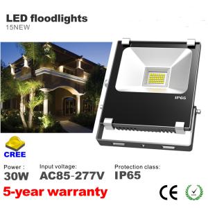 Quality 30W LED Floodlights CREE SMD LED Bulbs 85-277VAC Waterproof Villas flooding lamp wholesale