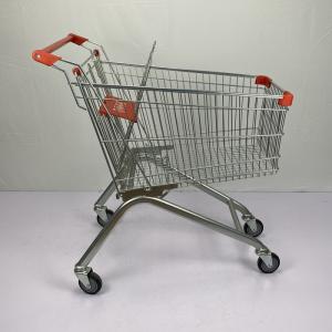 Quality CE 125L European Large Shopping Cart 110kgs Loading Capacity Metal Shopping Trolley wholesale
