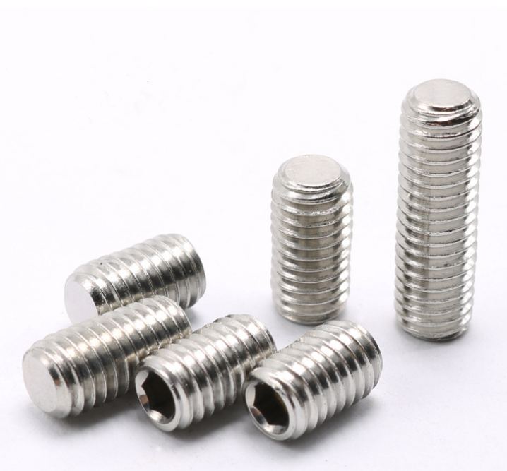 Pan Head Hexagon Allen Screw Flat Point OEM Brass Stainless Steel Hollow Screws with Custom Nylon Tip and Plain Finish