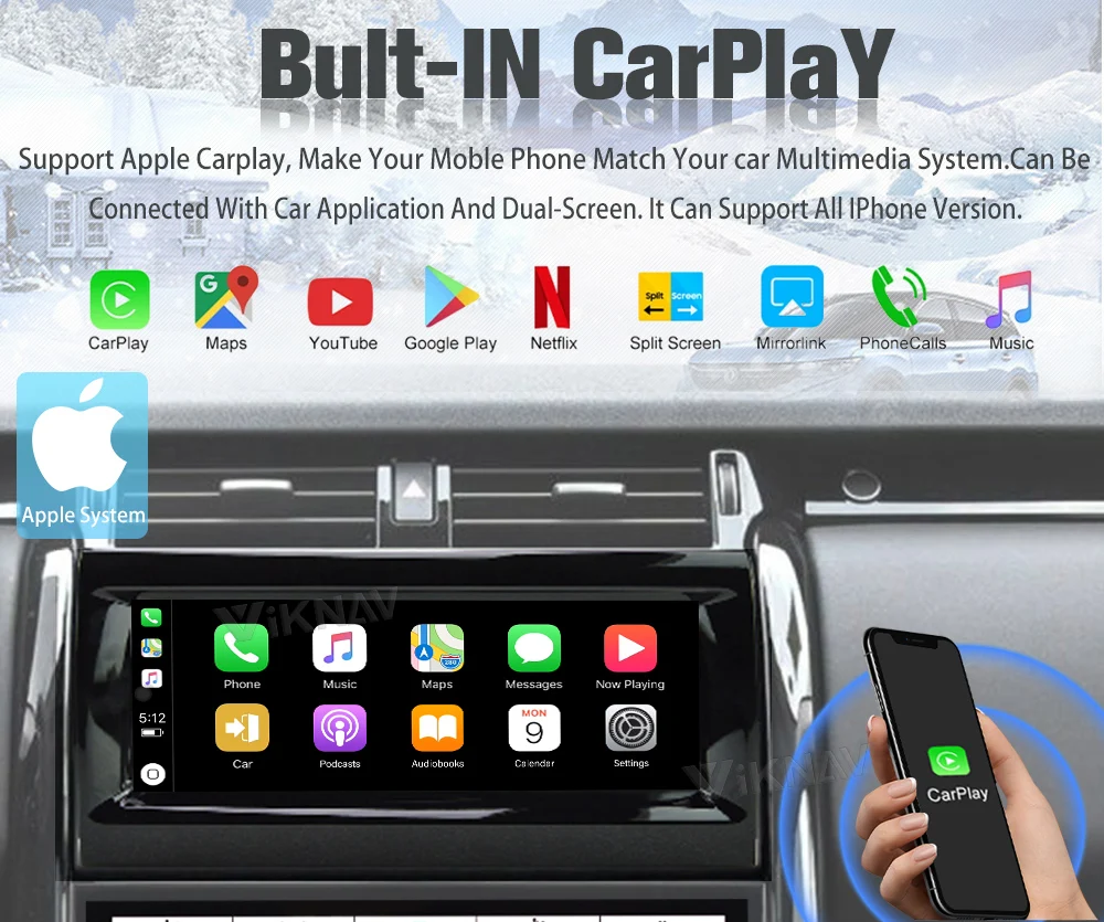 10.4 inch Android Car Radio For Land Rover Discovery 5 LR5 L462 2017-2020 GPS Navigation Player Touch Screen Carplay Hea