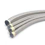 3/8" Stainless Steel 304 Wire Braided Convoluted PTFE Hose High Temperature