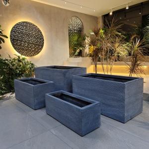 Quality Large Rectangle Fiberglass Planter Box For Outdoor Garden Flower Plant wholesale