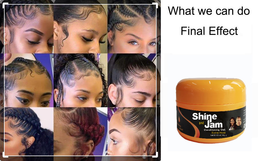 Long-Lasting Braiding Hair Gel 2022 Shine Jam Gel with Edge Control Styling Products