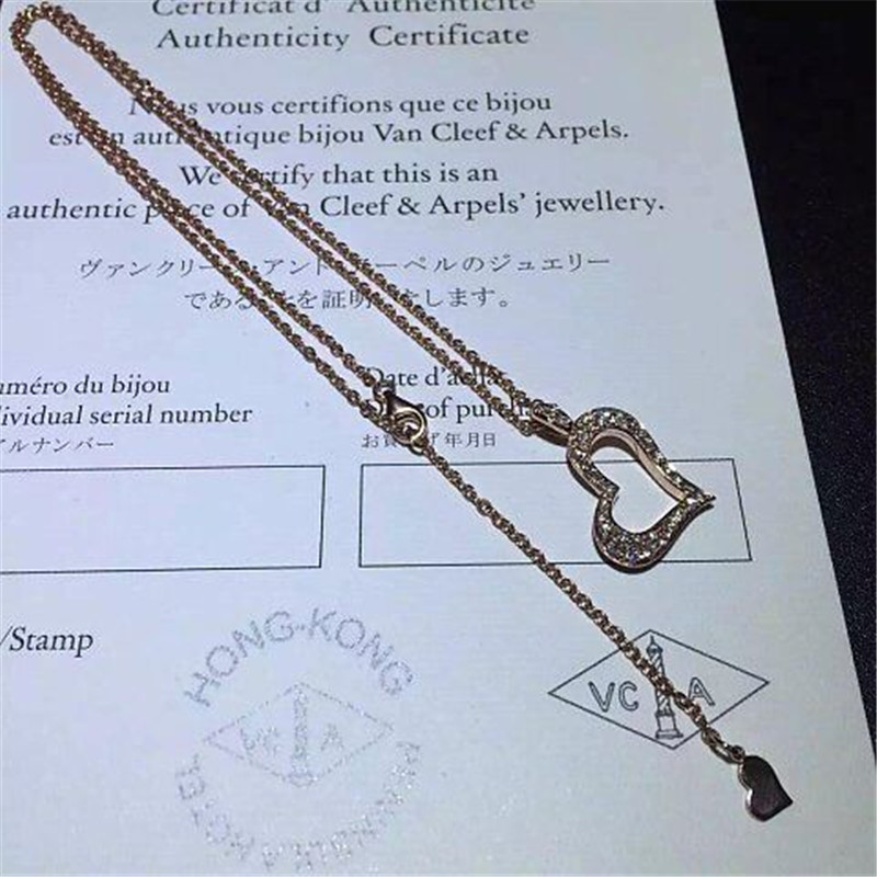 Factory 18k gold jewelry Necklace 18k gold white gold yellow gold rose gold diamond Necklace Necklace Length 42 cm