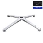 Aluminum Alloy Polished Office Chair Metal Base With Wheels Four Star Feet