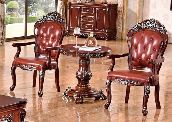 Wood carved dinning chair antique carved armchair