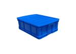 HDPE Euro Stacking Containers Blue Color Straight Wall Containers With Lids 500