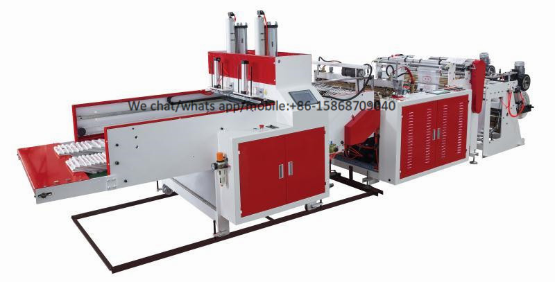 High Performance T - Shirt Bag Manufacturing Machine 450pcs / Min Per Line