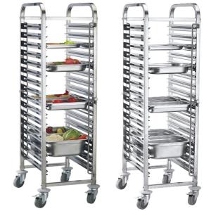 Quality 201 304 316 Food Grade Stainless Steel 32 Trays Tray Trolly /Gastronorm Trolley/Food Trolley for Sale wholesale