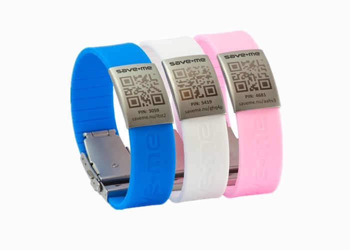Metal Plate Silicone ID Wristbands , Engraved Silicone Runners ID Bracelet