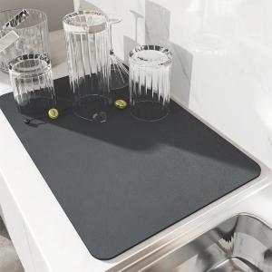 Quality Absorbent Washable Kitchen Draining Mat for Table Decoration in Home and Restaurant wholesale