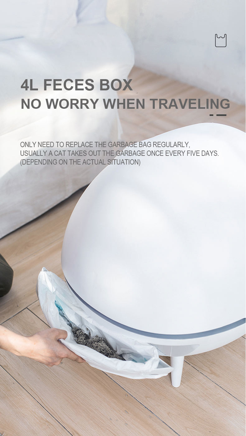 Automatic Self Cleaning Cat Toilet Fully Enclosed Indoor 6W 11.5Kg