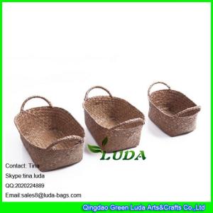 Quality LUDA household decorative storage boxes wholesale sea grass straw basket wholesale