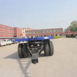 Farm Truck Platform Flatbed Drawbar Full Trailer With Ladder