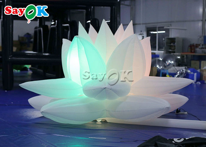 Party Decoration 3m Inflatable Lotus Flower Model With Led
