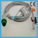 Schiller one piece 3 leads ecg cable,IEC/AHA