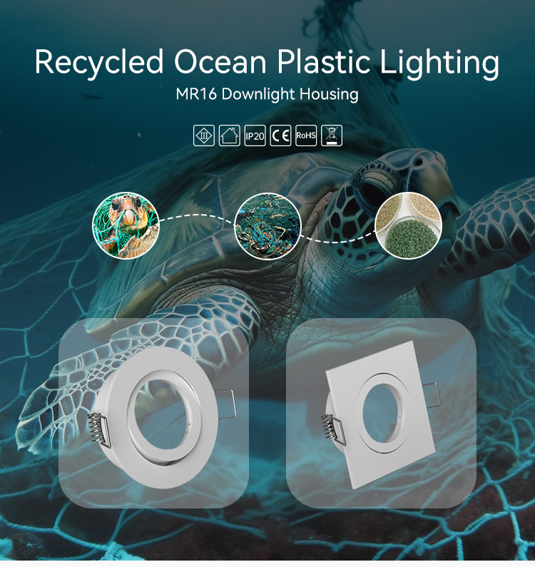 Ocean Round MR16 Downlight Housing IP20 Led Can Light Housing Recycled
