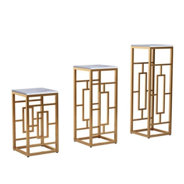 Room furniture metal creative bright flower pot stand for indoor flowers and
