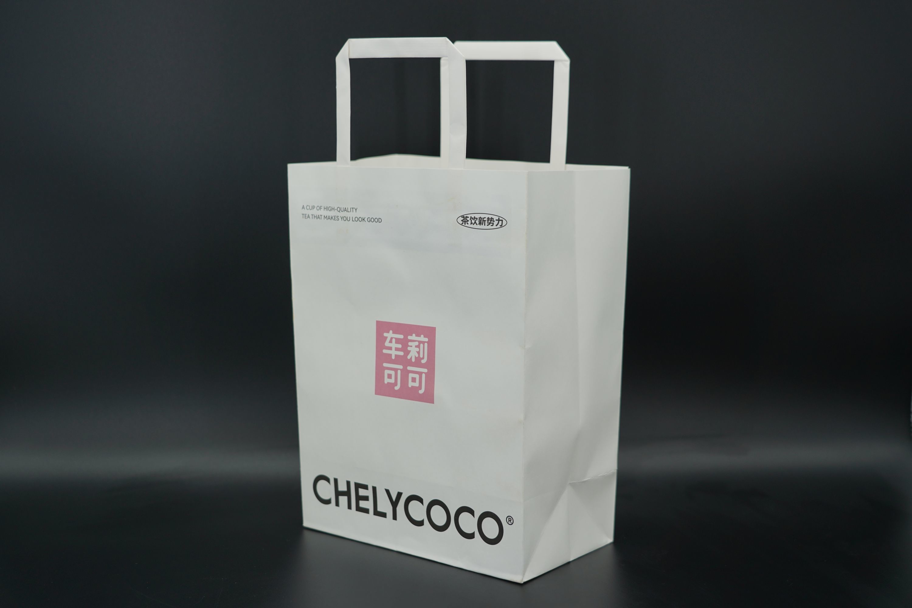 Custom Kraft Take Out Bags Recyclable Flap Rope Handle Paper Bags