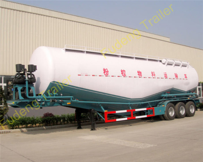 Carbon Steel / Aluminum 30ton - 80ton Tri axle bulk cement tanker trailer with 12 wheels