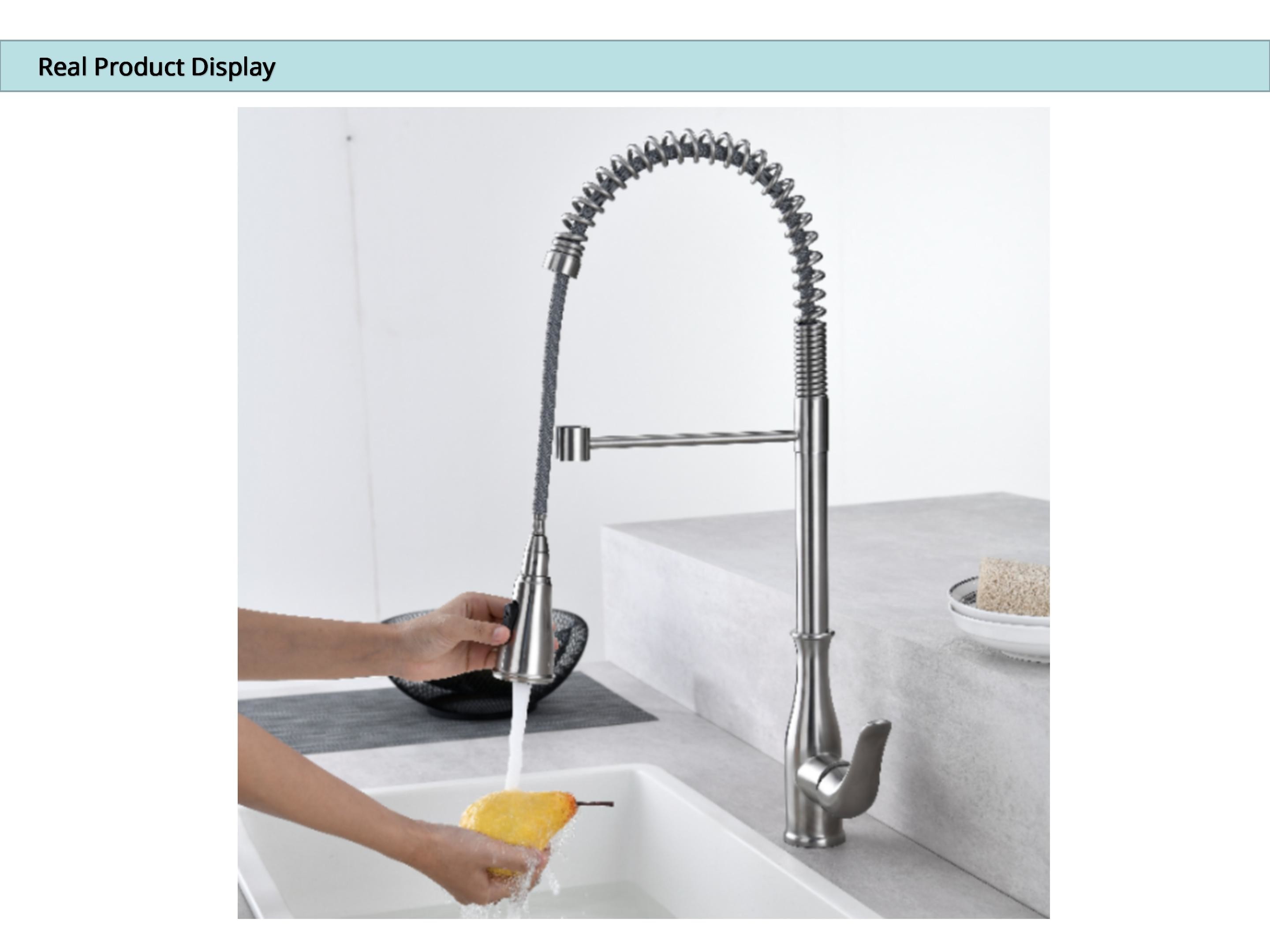 Spring Spout Flexible Kitchen Faucet Deck Mounted Basin Taps OEM HOMEKA