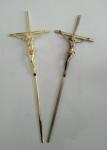 56.7 * 15.8cm Coffin Crucifix , Large Metal Crucifix Zamak Material Customized