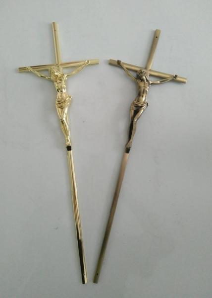 56.7 * 15.8cm Coffin Crucifix , Large Metal Crucifix Zamak Material Customized