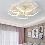 Modern Polygon Ceiling Lights For Bedroom Living Room Color Grey Or White