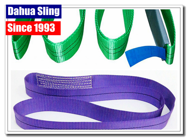 Timber Industry Soft Lifting Slings , Reuseable Cargo Lifting Belt 2 Mtr X 1 Ton SWL