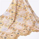 2016 Hot selling embroidery design white wedding african swiss voile lace fabric