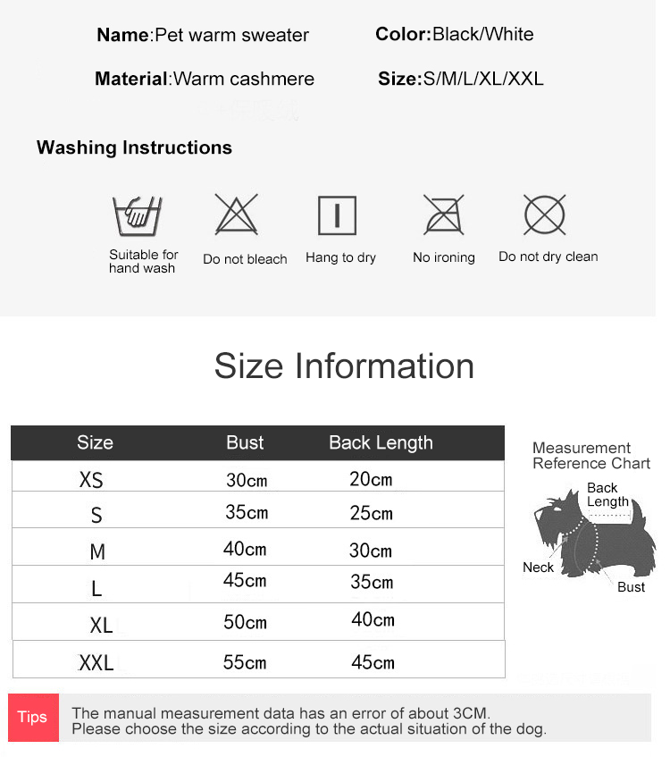 Velvet Cotton Wool Dog Coat
