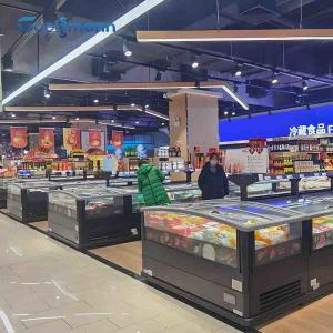 Quality Galvanized Sheet Slide Top Freezer Spraying Cabinet Combined Island Refrigerator wholesale