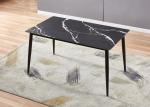 Painted Petal Leg 90cm 50kgs Modern Black Dining Table