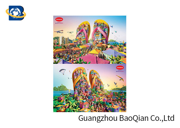 PP/PET Large Format Lenticular Printing , 3 Dimensional Pictures Creative Design