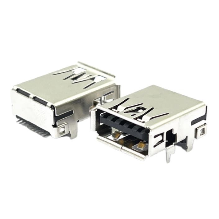 9Pin Female SMT 3.1 USB Type C Female Socket STD 180 Degrees PA9T Black HF CH4.13mm