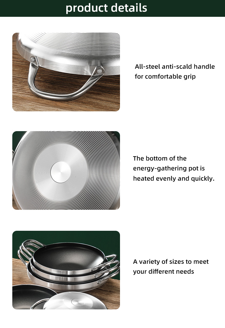 Stylish Easy To Clean Kitchen Cookware Extra Thick Aluminium Non Stick Coated Pan