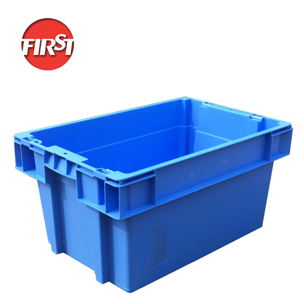 45L Volume Customizable Color Plastic Crates for Easy Warehouse Storage Solutions