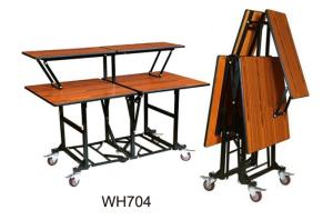 Quality 30*30*1.2mm Iron Portable Banquet Foldable Table 240*45*75CM wholesale