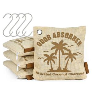 Quality Effective 4*170g Pack Bamboo Charcoal Air Purifying Bag for Home Office Car Hotel wholesale