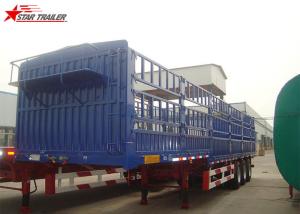 Quality 60T Roof Opened Steel Dry Van Trailer , Dry Box Trailer With Tri Axles wholesale