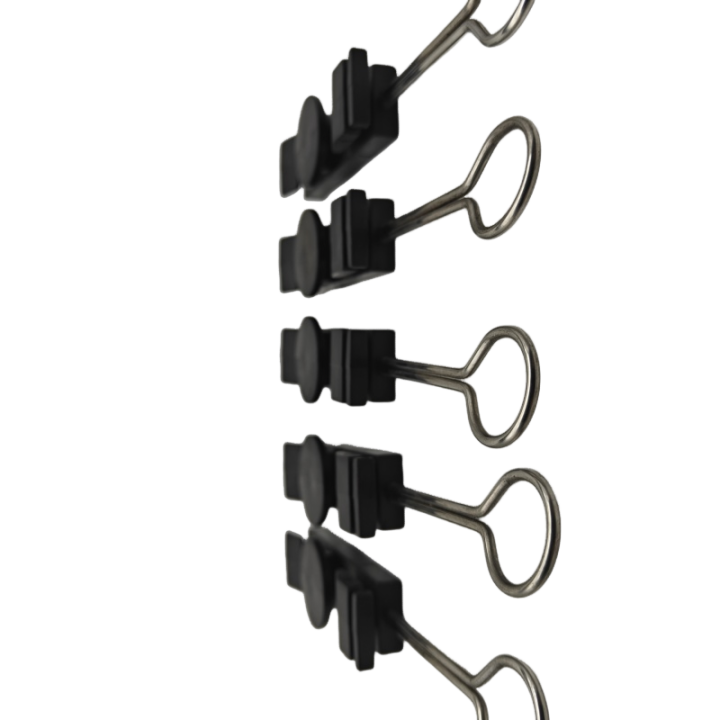 Nylon and Steel Outdoor Flat Open Hook Plastic FTTH S Type Tension Clamps for FTTX