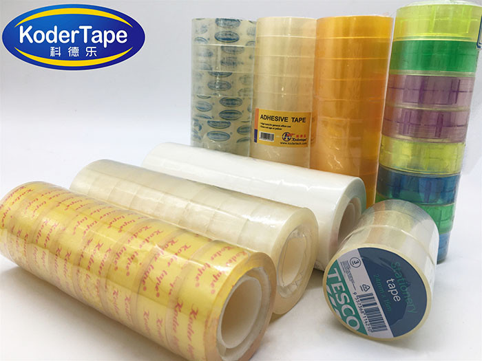 20mic Logo Printed Waterbase Acrylic Glue Super Crystal Bopp Film Stationery Tape