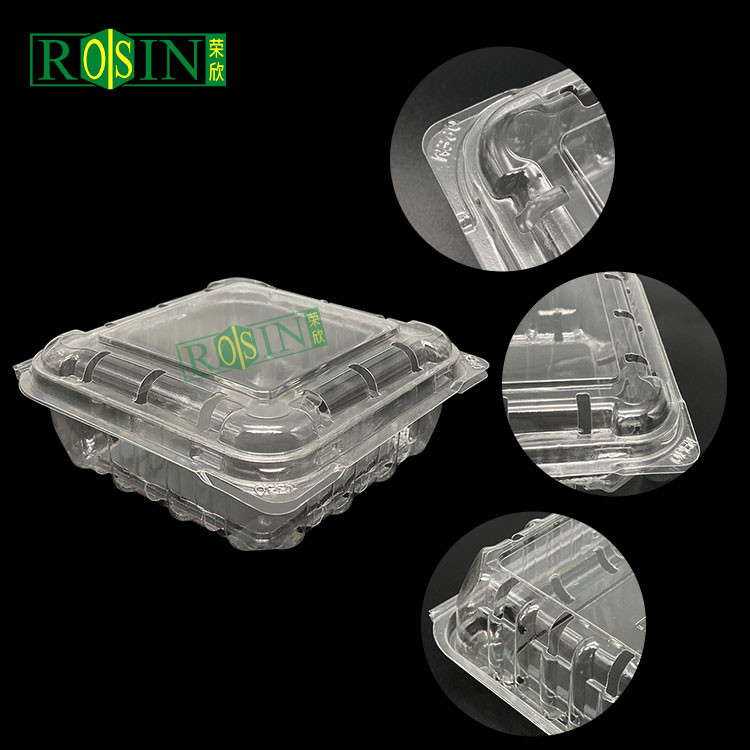 125G Thick Plastic Fruit Packaging Raspberry Blueberry Plastic Containers With Hole