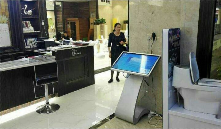 43 inch floor stand LED advertising information self-service terminal PC interactive kiosk