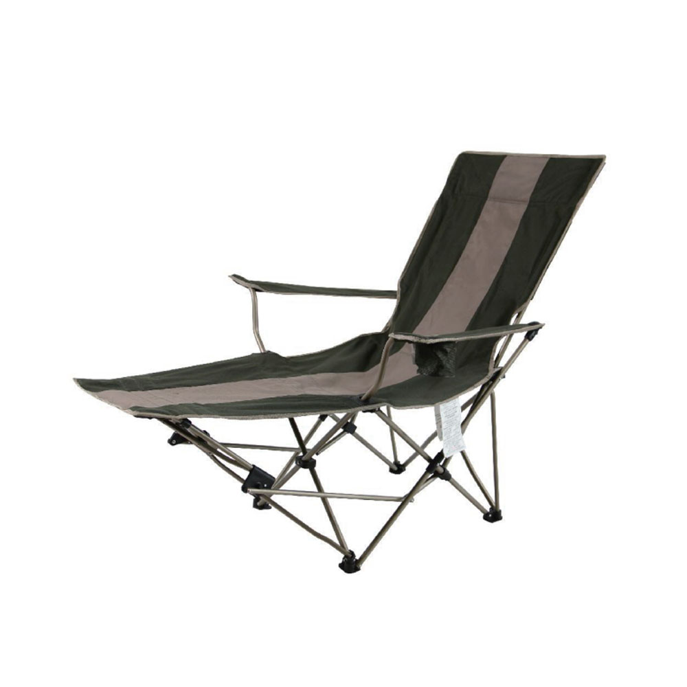 Foldable Fabric Camping Chair With Footrest Leg Rest for Outdoor Portable Big Camping