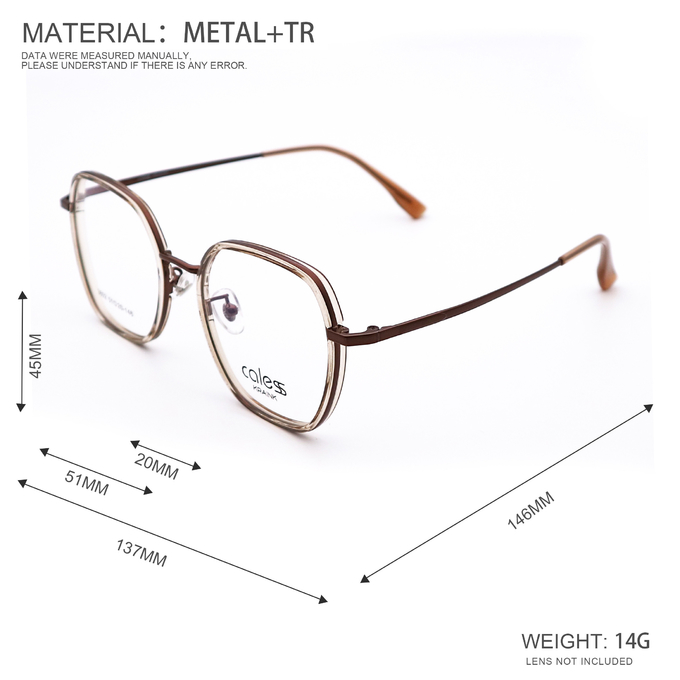 IP Electroplate Portability Men'S Metal Eyeglass Frames Optical Glasse Model