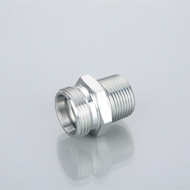 Carbon Steel Metric to Bsp Thread 60 Degree Cone Sealing Bonded Hydraulic Hose Adapter 1CB