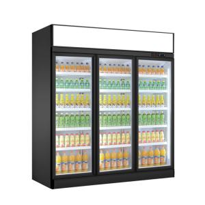 Quality Commercial Beverage Cooler Supermarket Chiller Glass Door Beverage Drinks Refrigerator Showcase wholesale